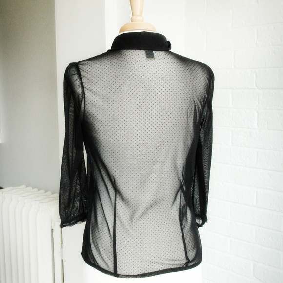 Forever 21 Tie Front Button Down Blouse - Picture 4 of 5